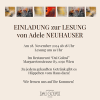 Einladung Adele Neuhauser_Lesung 28 November 2024